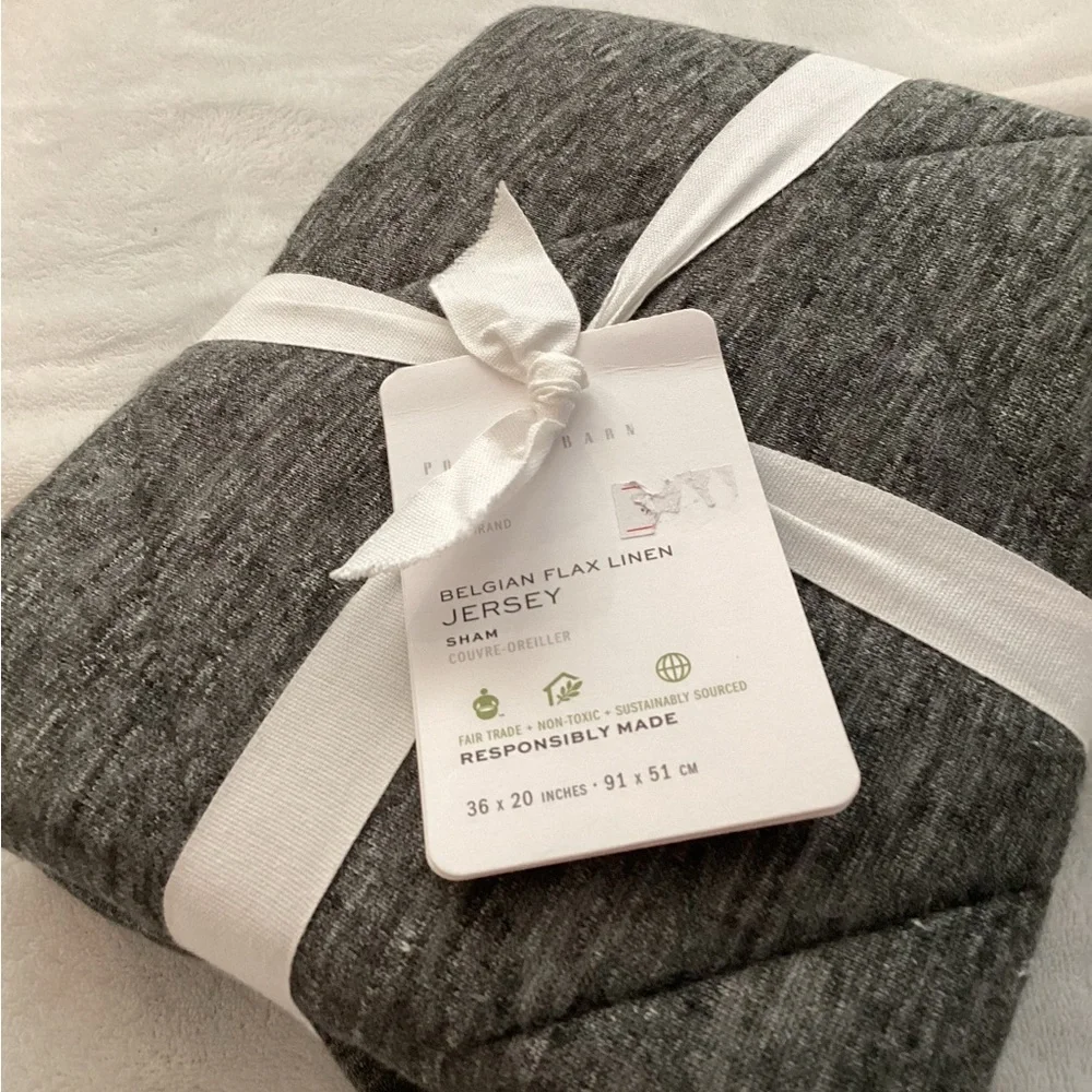 Pottery Barn‎ Belgian Flax Linen Jersey Sham in King